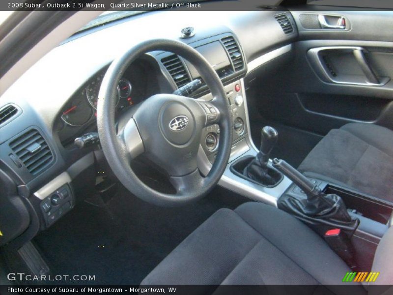 Quartz Silver Metallic / Off Black 2008 Subaru Outback 2.5i Wagon
