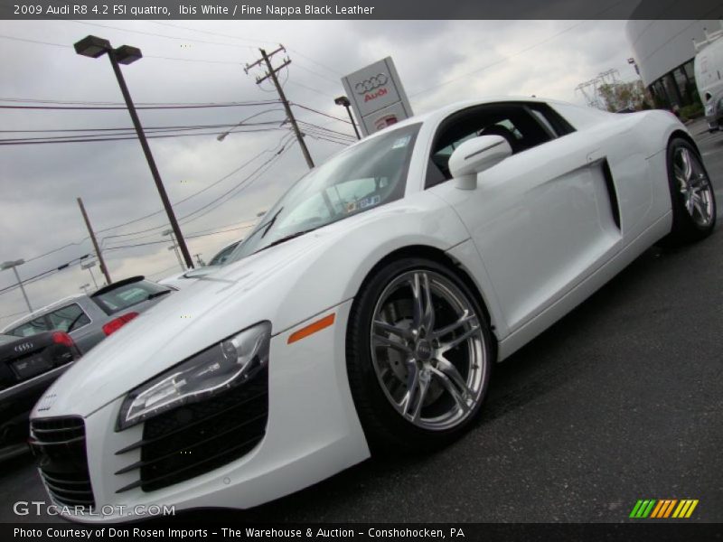 Ibis White / Fine Nappa Black Leather 2009 Audi R8 4.2 FSI quattro