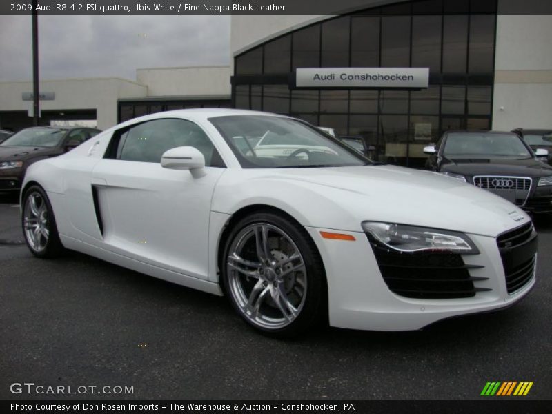 Ibis White / Fine Nappa Black Leather 2009 Audi R8 4.2 FSI quattro