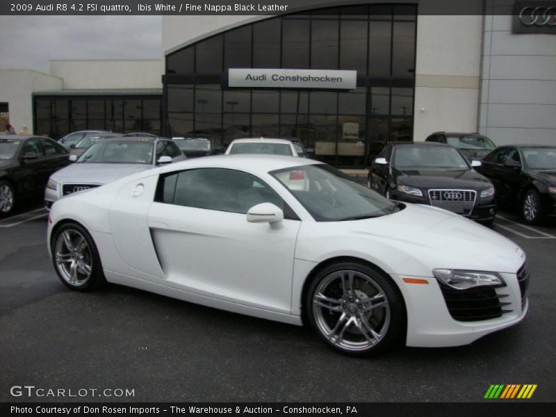 Ibis White / Fine Nappa Black Leather 2009 Audi R8 4.2 FSI quattro