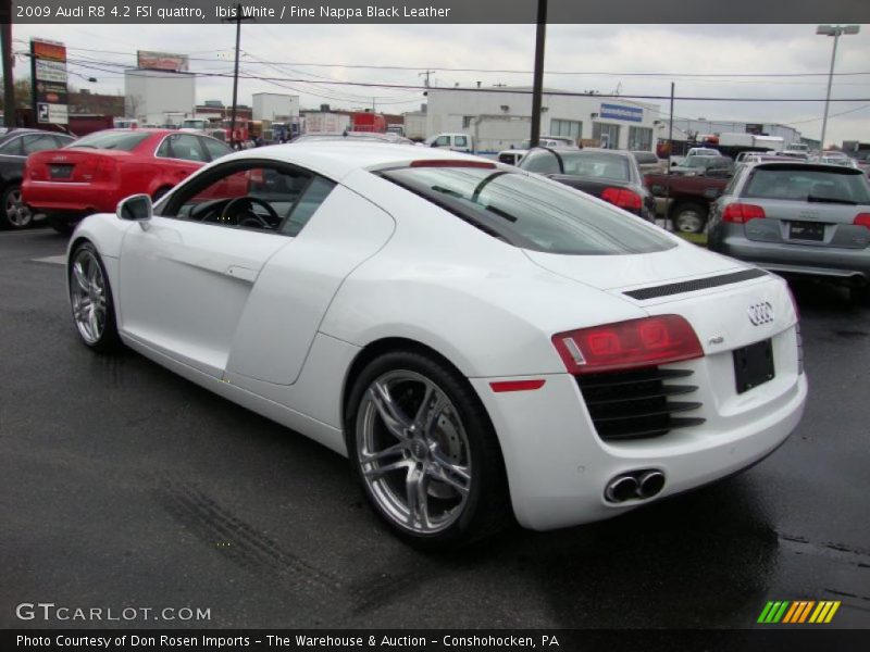 Ibis White / Fine Nappa Black Leather 2009 Audi R8 4.2 FSI quattro
