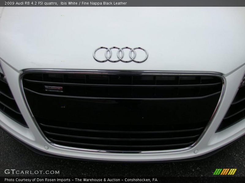Ibis White / Fine Nappa Black Leather 2009 Audi R8 4.2 FSI quattro