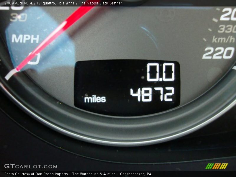 Ibis White / Fine Nappa Black Leather 2009 Audi R8 4.2 FSI quattro