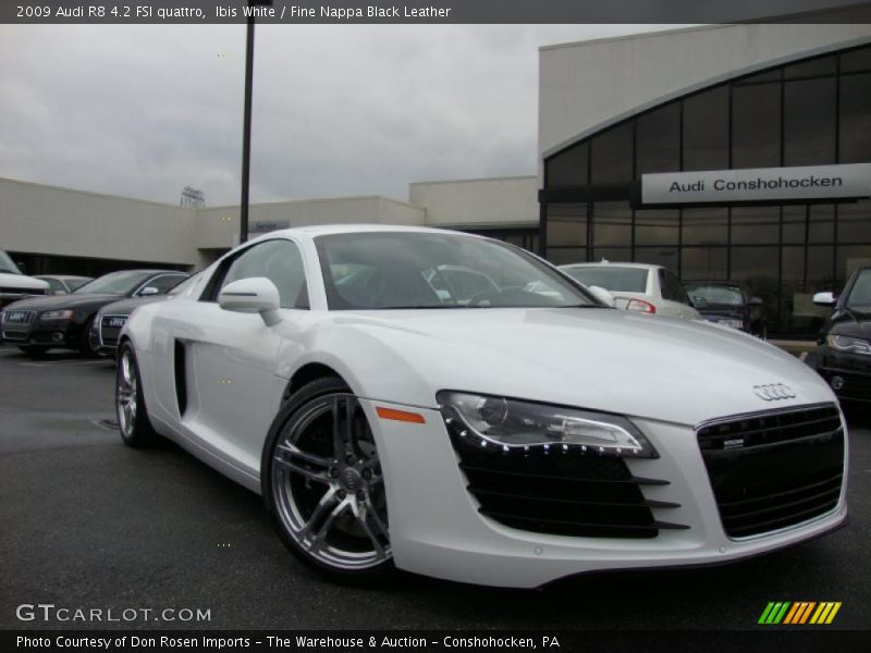 Ibis White / Fine Nappa Black Leather 2009 Audi R8 4.2 FSI quattro