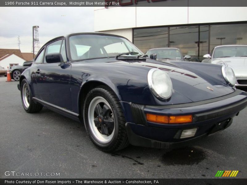 Midnight Blue Metallic / Blue 1986 Porsche 911 Carrera Coupe