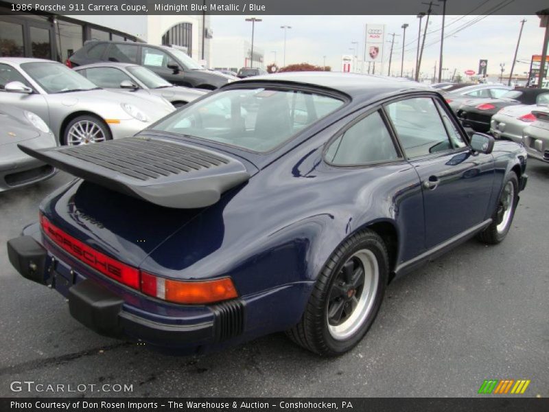 Midnight Blue Metallic / Blue 1986 Porsche 911 Carrera Coupe