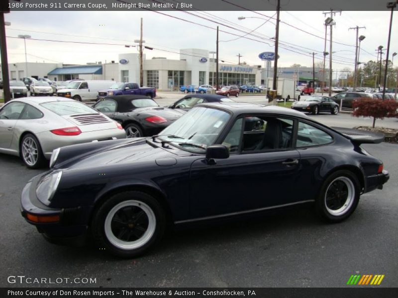 Midnight Blue Metallic / Blue 1986 Porsche 911 Carrera Coupe