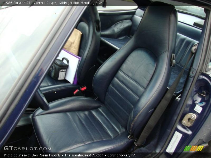  1986 911 Carrera Coupe Blue Interior