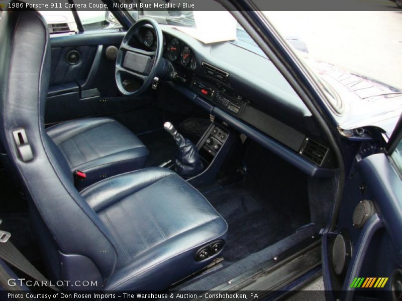 1986 911 Carrera Coupe Blue Interior