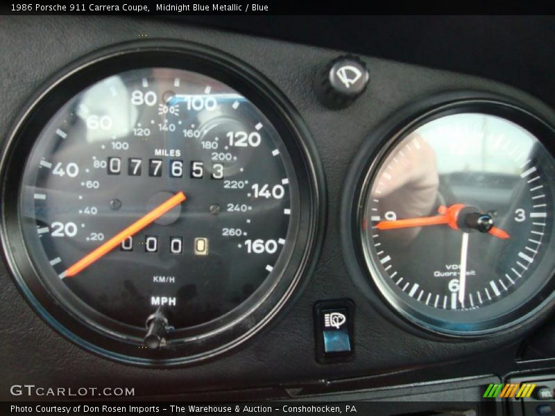  1986 911 Carrera Coupe Carrera Coupe Gauges