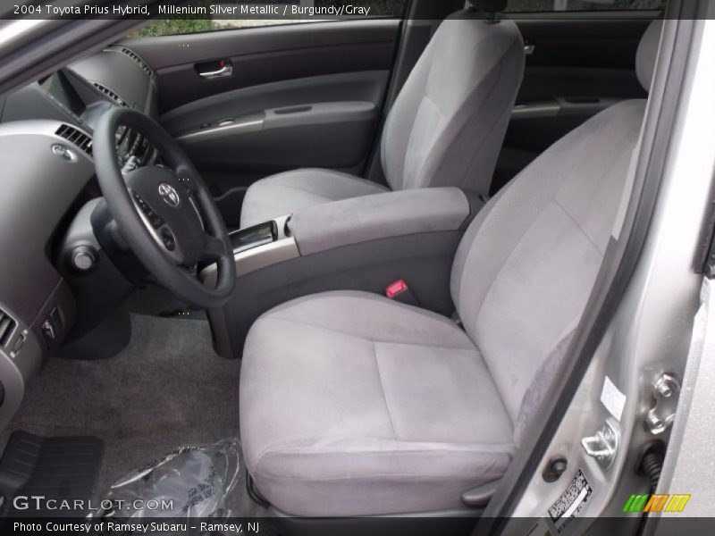 Millenium Silver Metallic / Burgundy/Gray 2004 Toyota Prius Hybrid