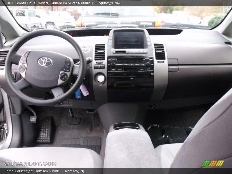 Millenium Silver Metallic / Burgundy/Gray 2004 Toyota Prius Hybrid