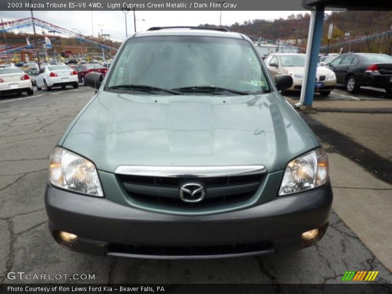 Light Cypress Green Metallic / Dark Flint Gray 2003 Mazda Tribute ES-V6 4WD