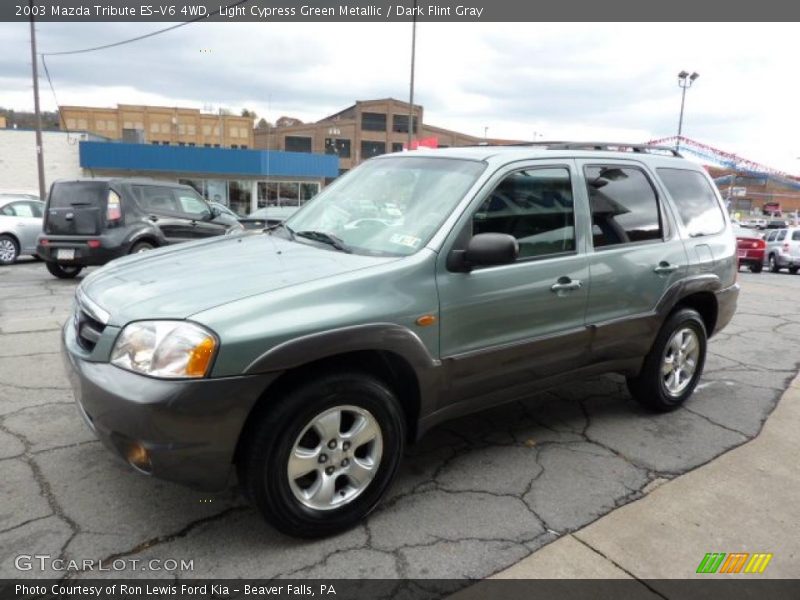 Light Cypress Green Metallic / Dark Flint Gray 2003 Mazda Tribute ES-V6 4WD