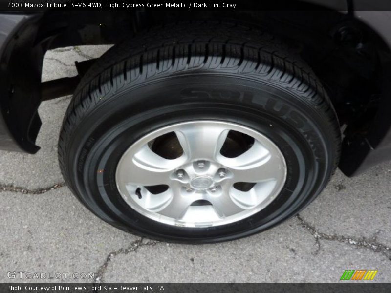 Light Cypress Green Metallic / Dark Flint Gray 2003 Mazda Tribute ES-V6 4WD