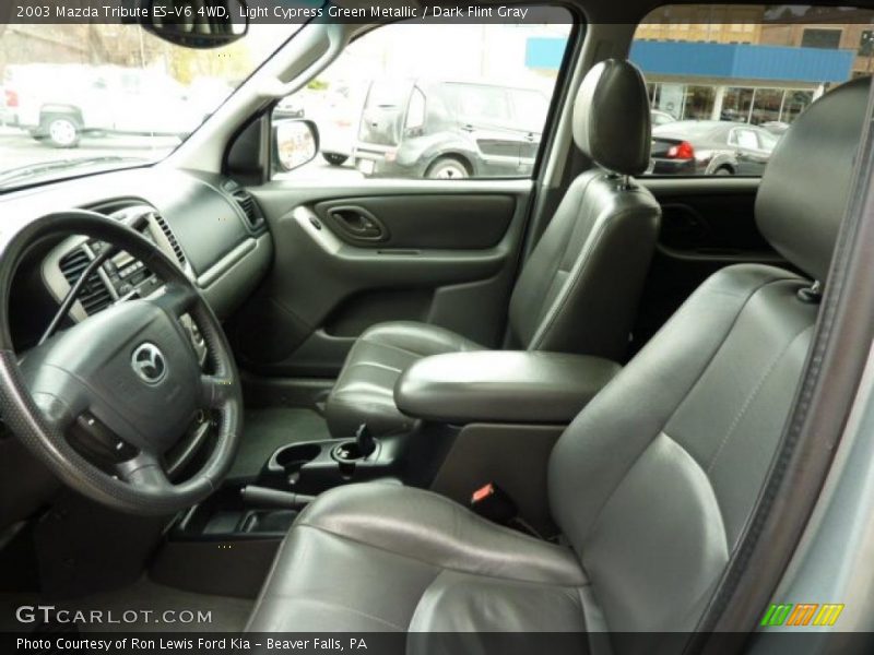 Light Cypress Green Metallic / Dark Flint Gray 2003 Mazda Tribute ES-V6 4WD