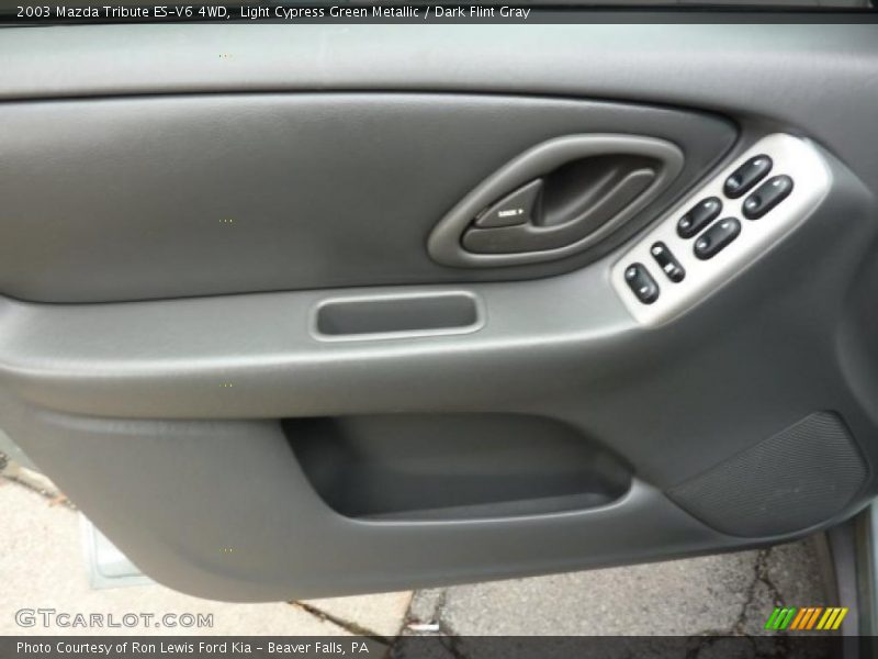 Light Cypress Green Metallic / Dark Flint Gray 2003 Mazda Tribute ES-V6 4WD