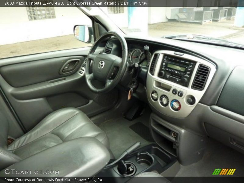 Light Cypress Green Metallic / Dark Flint Gray 2003 Mazda Tribute ES-V6 4WD