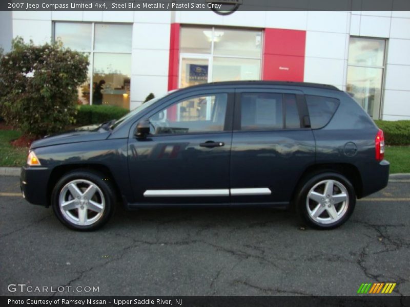 Steel Blue Metallic / Pastel Slate Gray 2007 Jeep Compass Limited 4x4