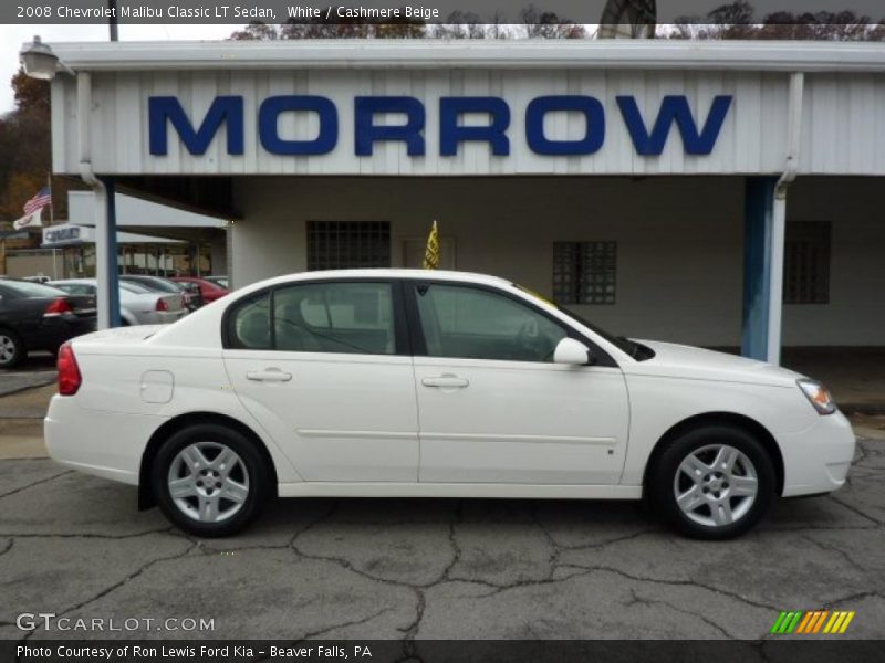 White / Cashmere Beige 2008 Chevrolet Malibu Classic LT Sedan