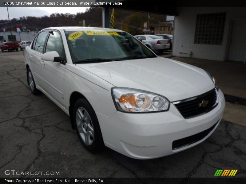 White / Cashmere Beige 2008 Chevrolet Malibu Classic LT Sedan