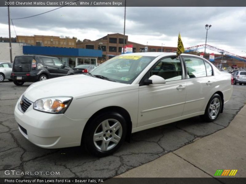 White / Cashmere Beige 2008 Chevrolet Malibu Classic LT Sedan