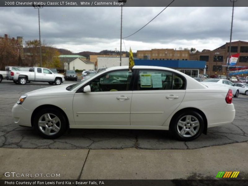 White / Cashmere Beige 2008 Chevrolet Malibu Classic LT Sedan