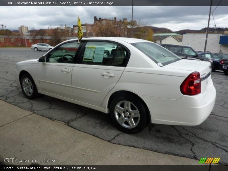 White / Cashmere Beige 2008 Chevrolet Malibu Classic LT Sedan
