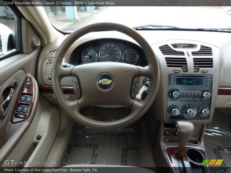 White / Cashmere Beige 2008 Chevrolet Malibu Classic LT Sedan