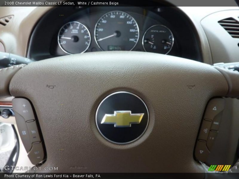 White / Cashmere Beige 2008 Chevrolet Malibu Classic LT Sedan