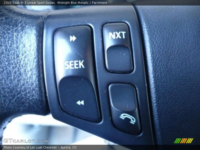 Midnight Blue Metallic / Parchment 2003 Saab 9-3 Linear Sport Sedan