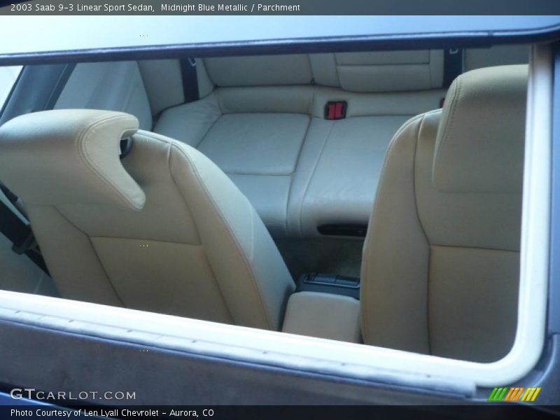 Midnight Blue Metallic / Parchment 2003 Saab 9-3 Linear Sport Sedan