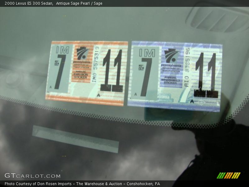 Antique Sage Pearl / Sage 2000 Lexus ES 300 Sedan