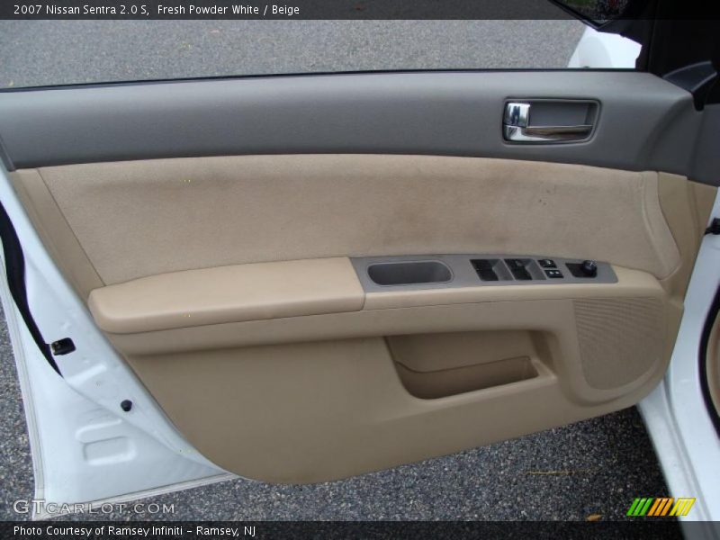 Fresh Powder White / Beige 2007 Nissan Sentra 2.0 S