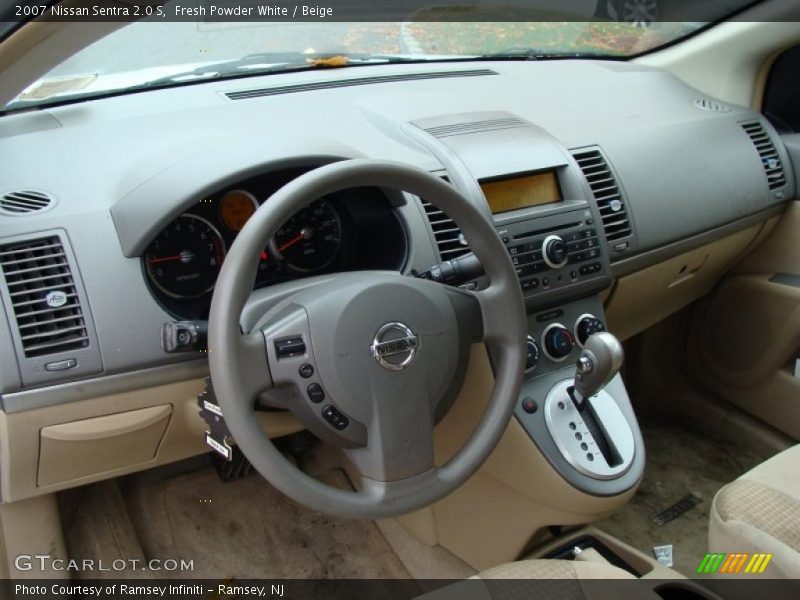 Fresh Powder White / Beige 2007 Nissan Sentra 2.0 S