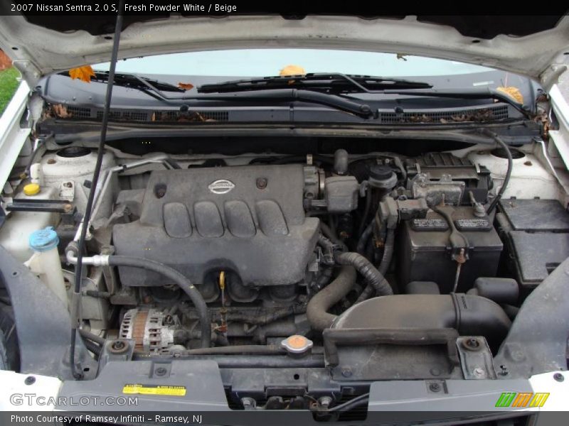 Fresh Powder White / Beige 2007 Nissan Sentra 2.0 S