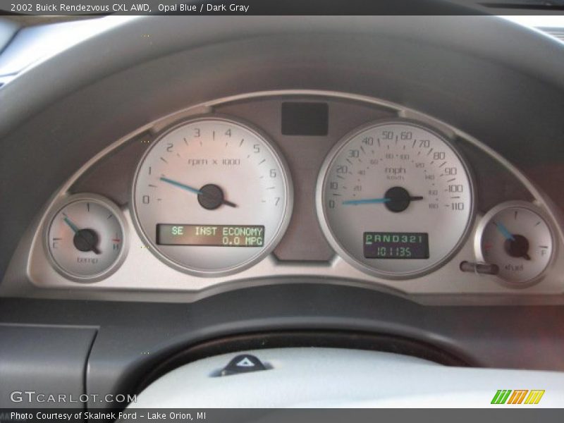 Opal Blue / Dark Gray 2002 Buick Rendezvous CXL AWD