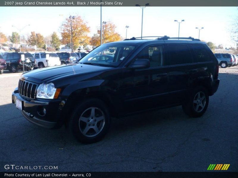 Black / Medium Slate Gray 2007 Jeep Grand Cherokee Laredo 4x4