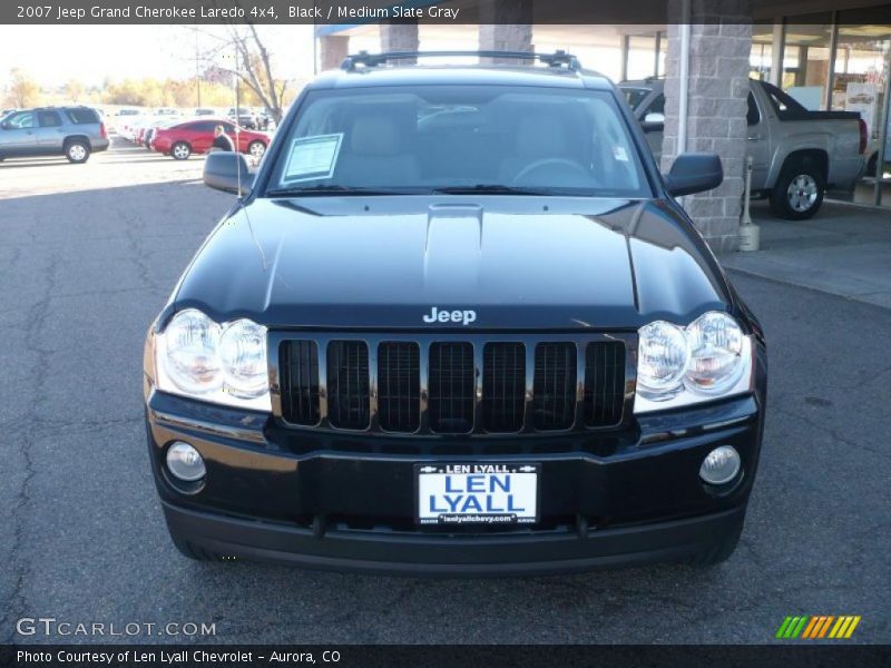 Black / Medium Slate Gray 2007 Jeep Grand Cherokee Laredo 4x4