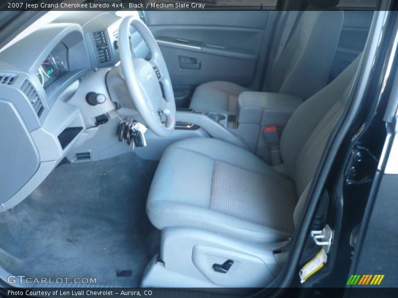Black / Medium Slate Gray 2007 Jeep Grand Cherokee Laredo 4x4