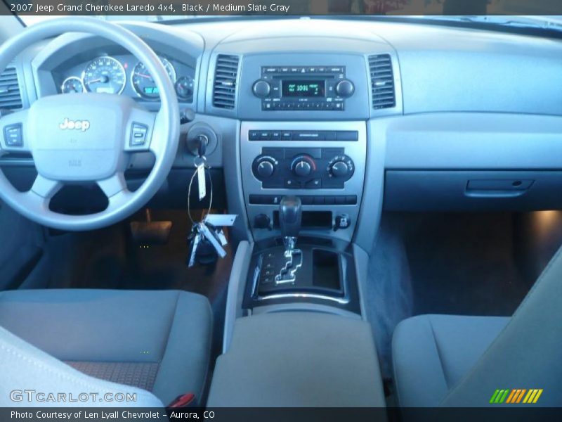 Black / Medium Slate Gray 2007 Jeep Grand Cherokee Laredo 4x4