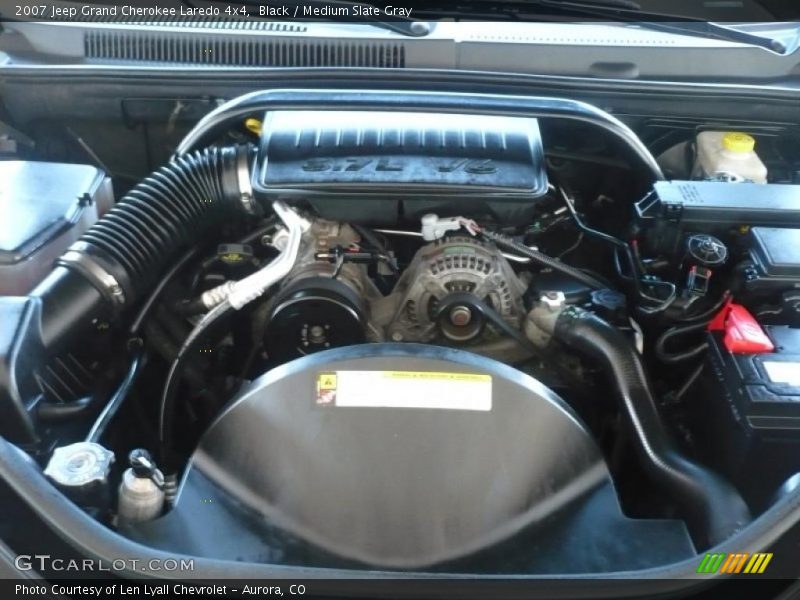 Black / Medium Slate Gray 2007 Jeep Grand Cherokee Laredo 4x4
