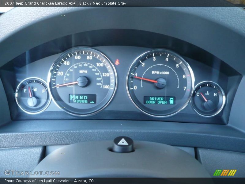 Black / Medium Slate Gray 2007 Jeep Grand Cherokee Laredo 4x4