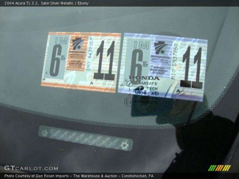 Satin Silver Metallic / Ebony 2004 Acura TL 3.2