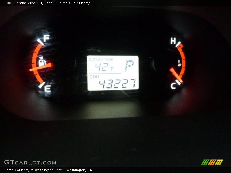 Steel Blue Metallic / Ebony 2009 Pontiac Vibe 2.4