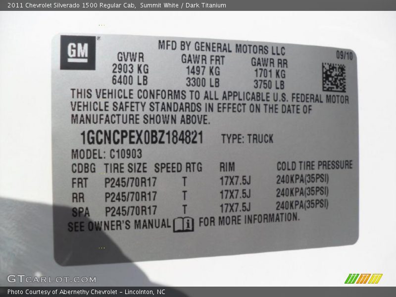 Summit White / Dark Titanium 2011 Chevrolet Silverado 1500 Regular Cab