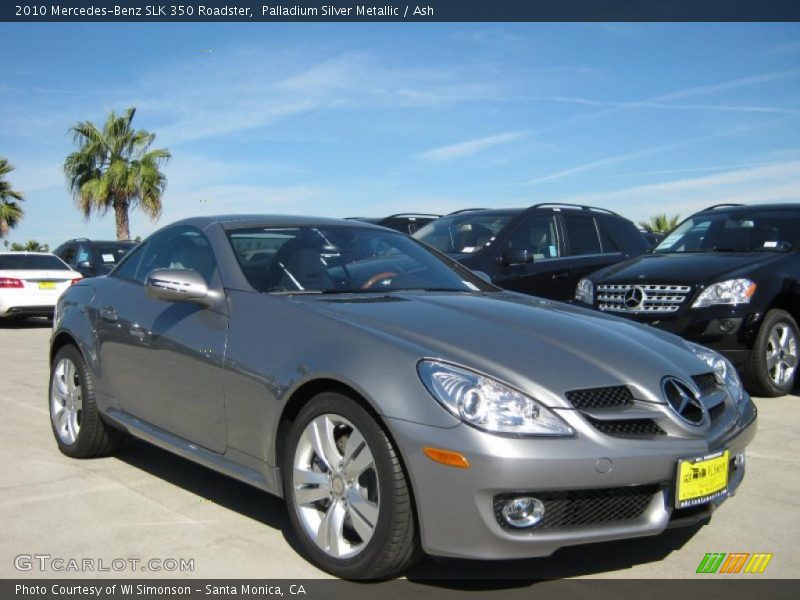 Palladium Silver Metallic / Ash 2010 Mercedes-Benz SLK 350 Roadster