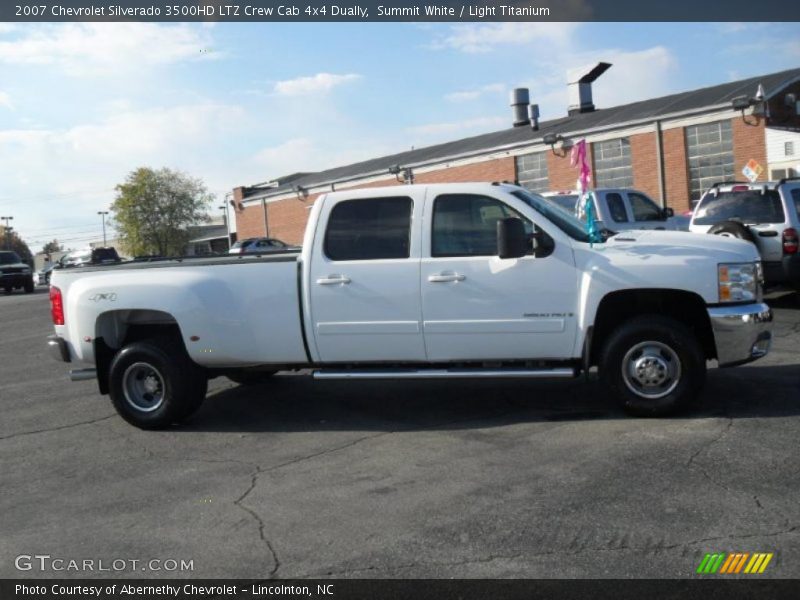 Summit White / Light Titanium 2007 Chevrolet Silverado 3500HD LTZ Crew Cab 4x4 Dually