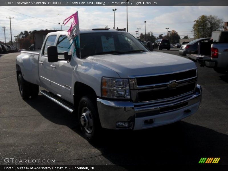Summit White / Light Titanium 2007 Chevrolet Silverado 3500HD LTZ Crew Cab 4x4 Dually
