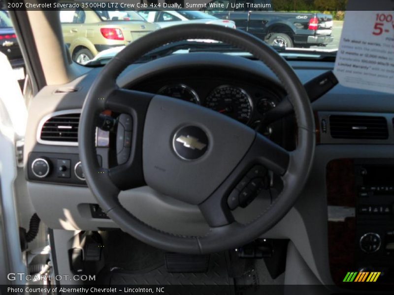Summit White / Light Titanium 2007 Chevrolet Silverado 3500HD LTZ Crew Cab 4x4 Dually